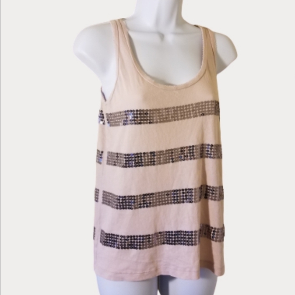 J. Crew Factory pink sequin tank, sz S